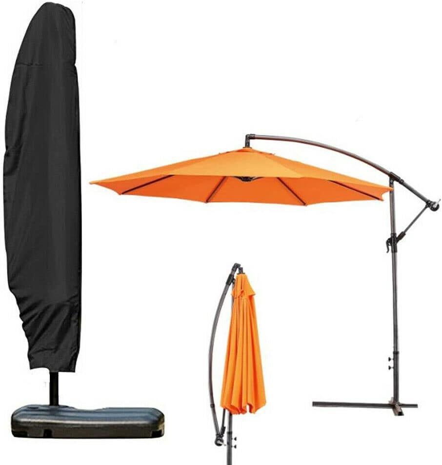 Pokrowiec na parasol wykonany z tkaniny Oxford 210D, wodoodporny, czarny