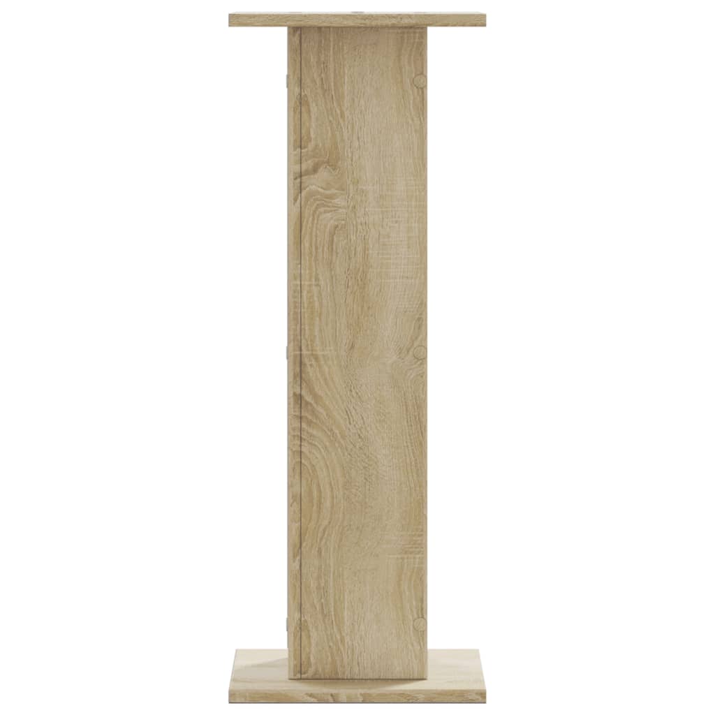 Supports pour plantes 2 pièces chêne en panneau de bois - 4