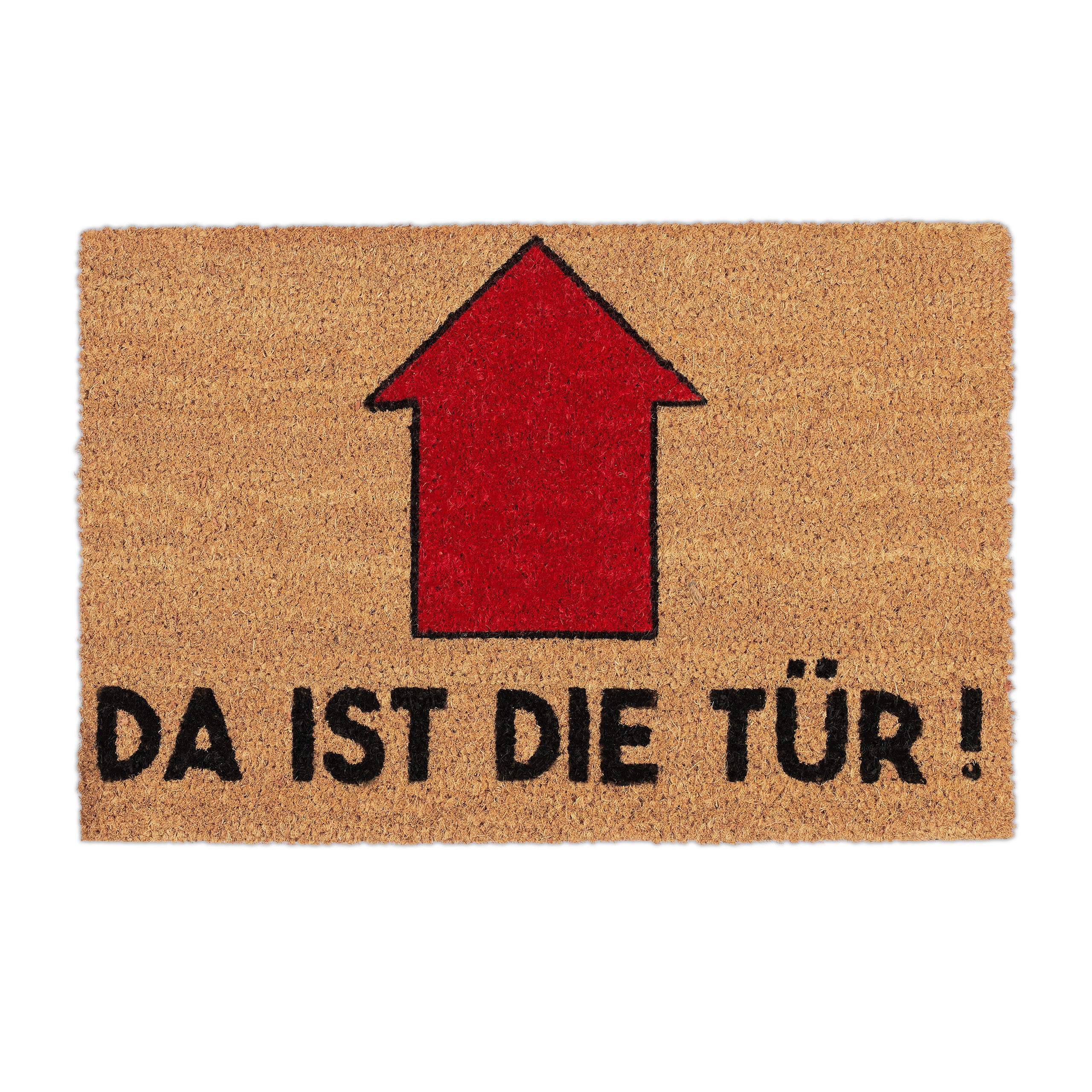 Relaxdays Paillasson Fibre Coco "Oh No Not You Again" 60x40cm - Tapis Entrée Humoristique Antidérapant