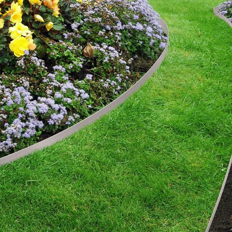 Bordure de jardin en PE Bordure de pavé Bordurette de jardin flexible DIY Bordure de pelouse 2mm gris 2500 x 10 x 0.2cm - 5