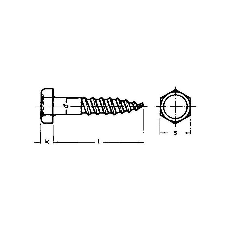 Vis a bois DIN 571 ST HDG 8x140 HP E-NORMpro (Par 50) - 3