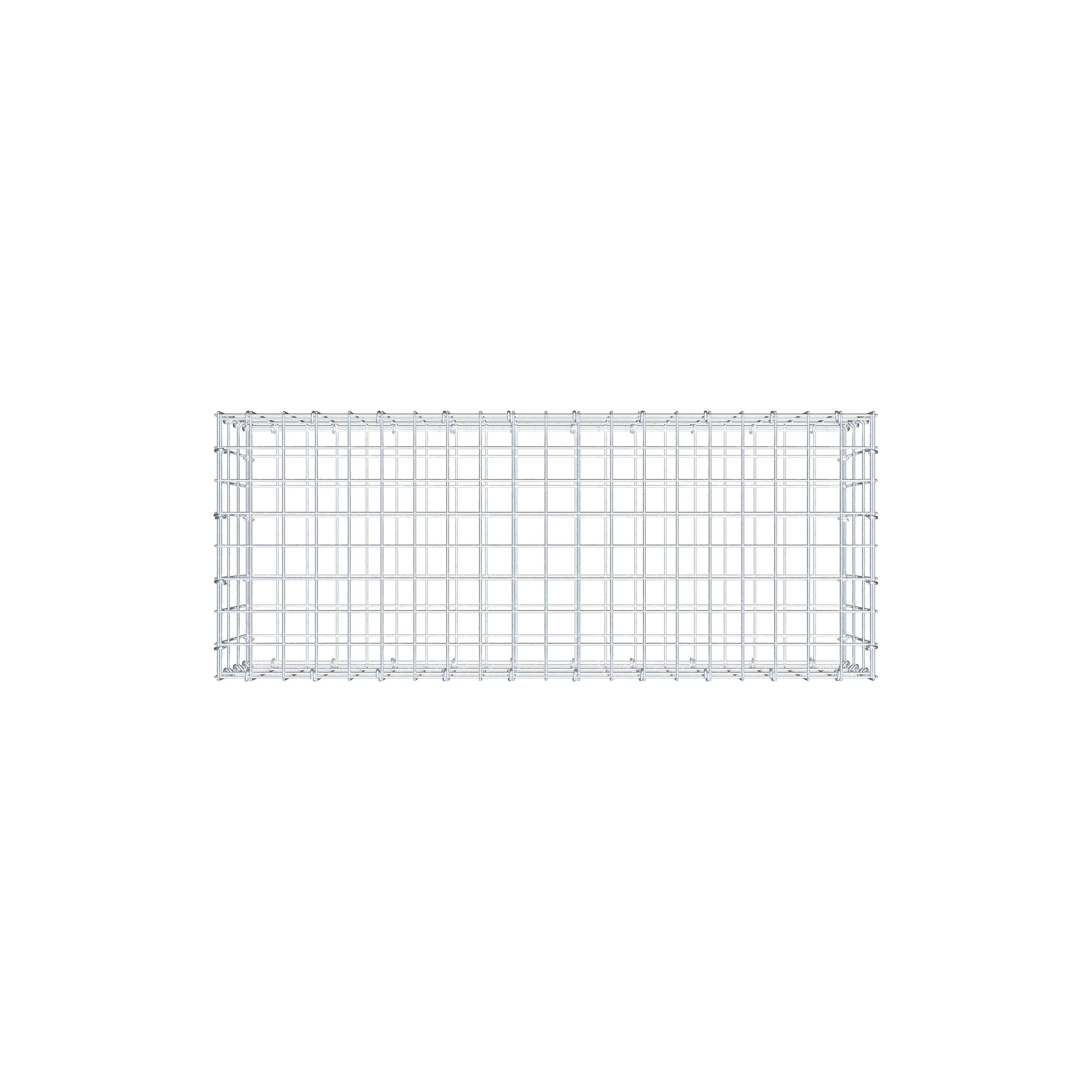 Gavión de acero galvanizado 100x30x40cm (LxAxP), malla 5 x 10cm, Anillo en C, jaula metálica para muro o jardín - 9