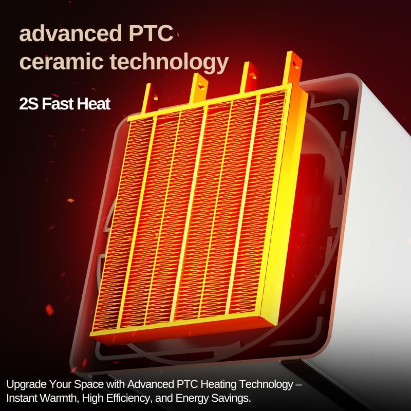 Mały, przenośny grzejnik – odpowiedni do gabinetów i biur – czarny - 6