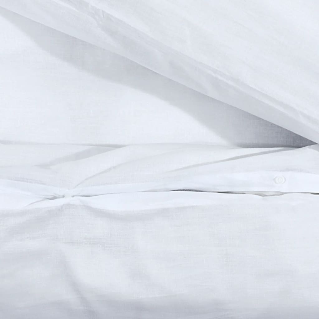 Ensemble de housse de couette Blanc 240x220 cm Coton vidaXL - 7