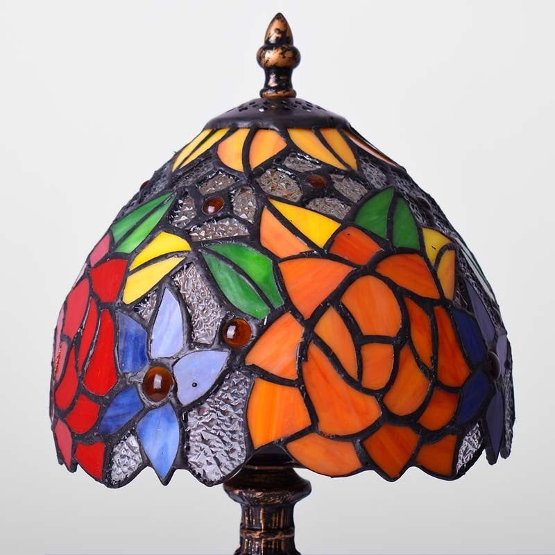 Lampe de table d'inspiration Tiffany avec mosaïque en verre - 6