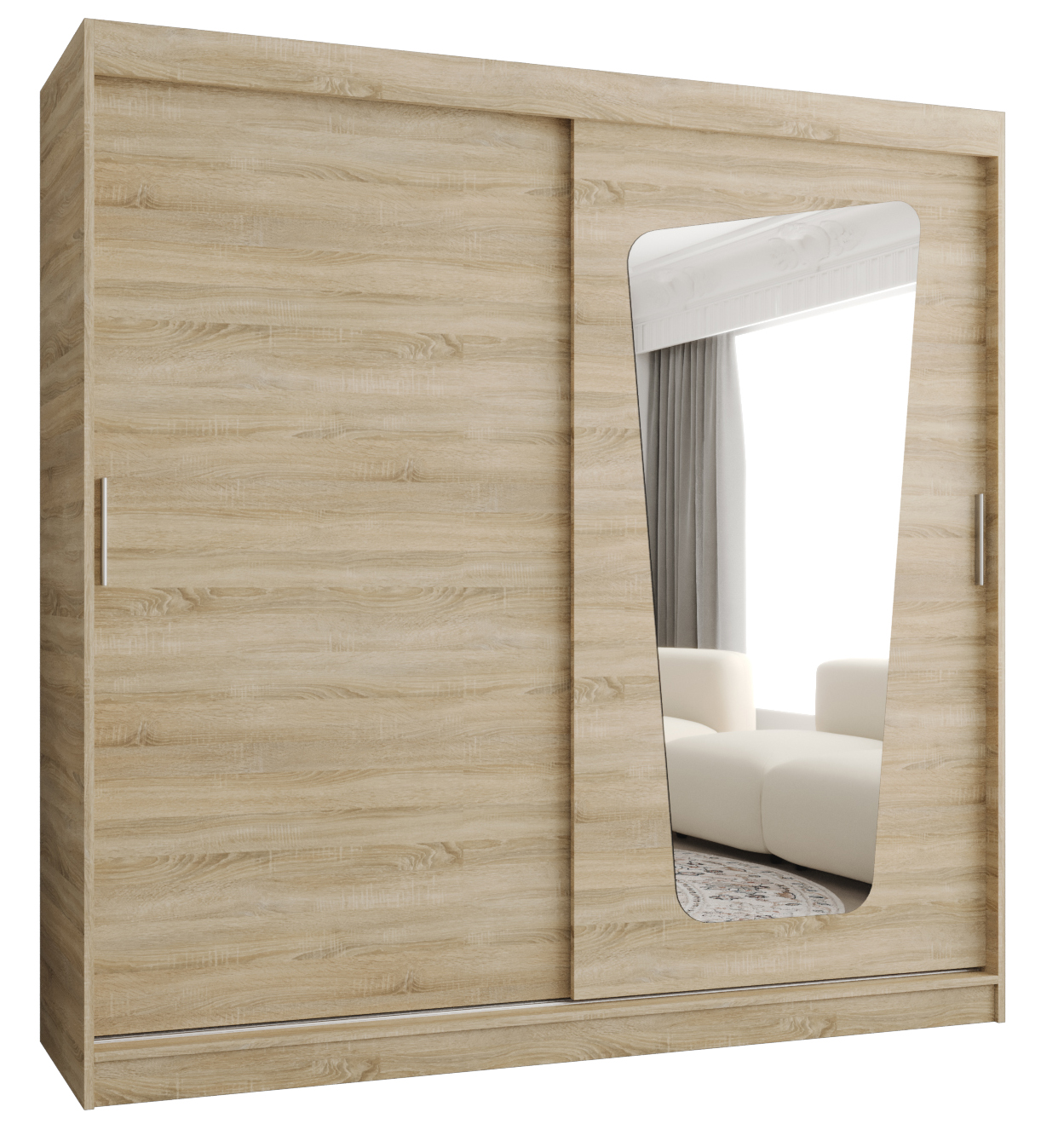 Szafa przesuwna garderoba MOKA 200 x 62 x 200 cm Sonoma - Abiks Meble