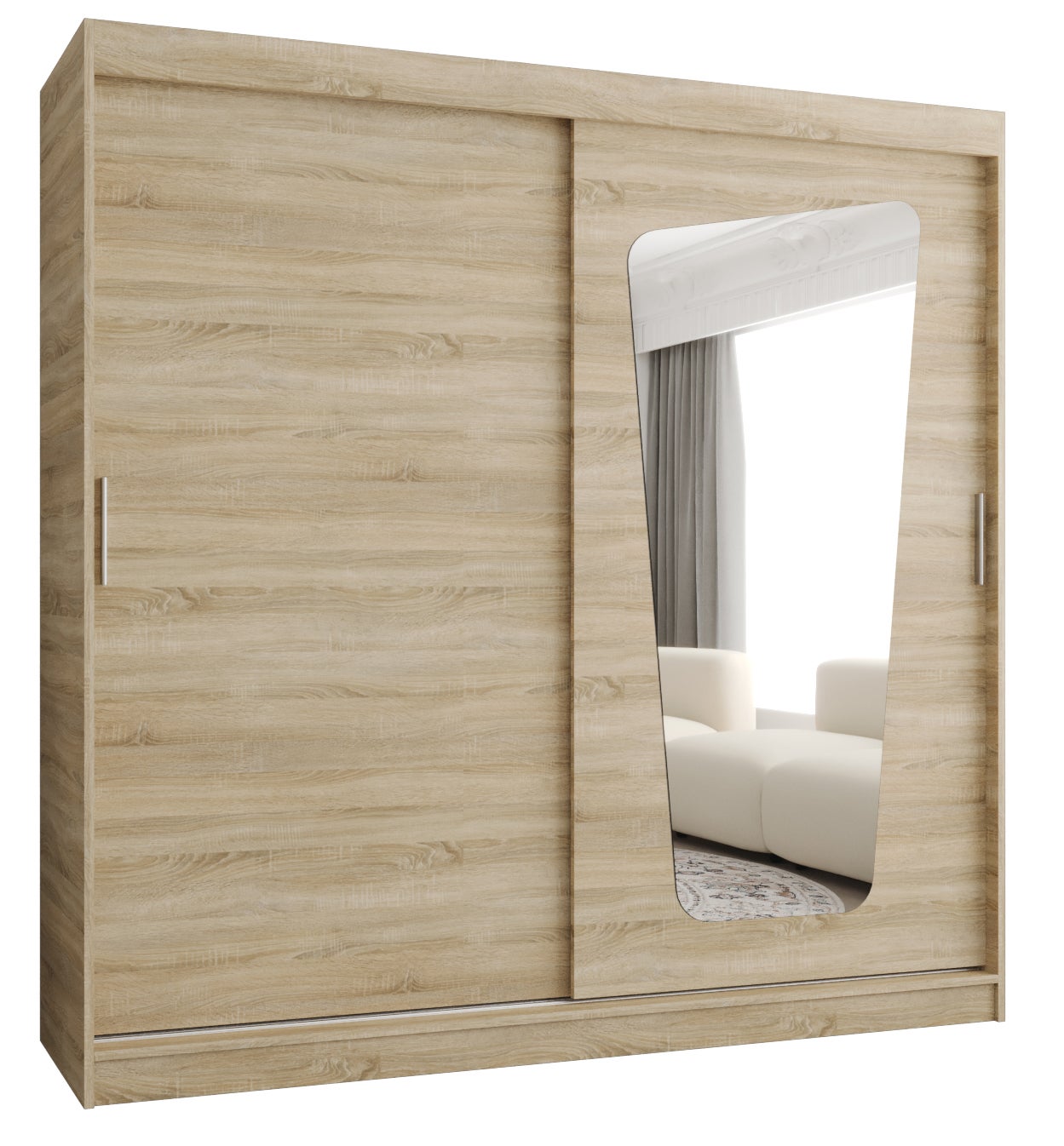 Szafa przesuwna garderoba MOKA 200 x 62 x 200 cm Sonoma