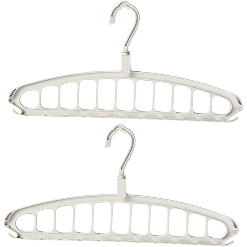 Zestaw 2 wieszaków antypoślizgowych, składanych wieszaków do przechowywania, suszarki do ubrań, organizera do szafy, oszczędzających miejsce wskazówe