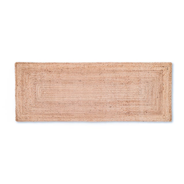 Tapis couloir en jute naturel Ibiza 80x200 cm – Fait main, tressage artisanal, style rustique ou moderne, doux et résistant