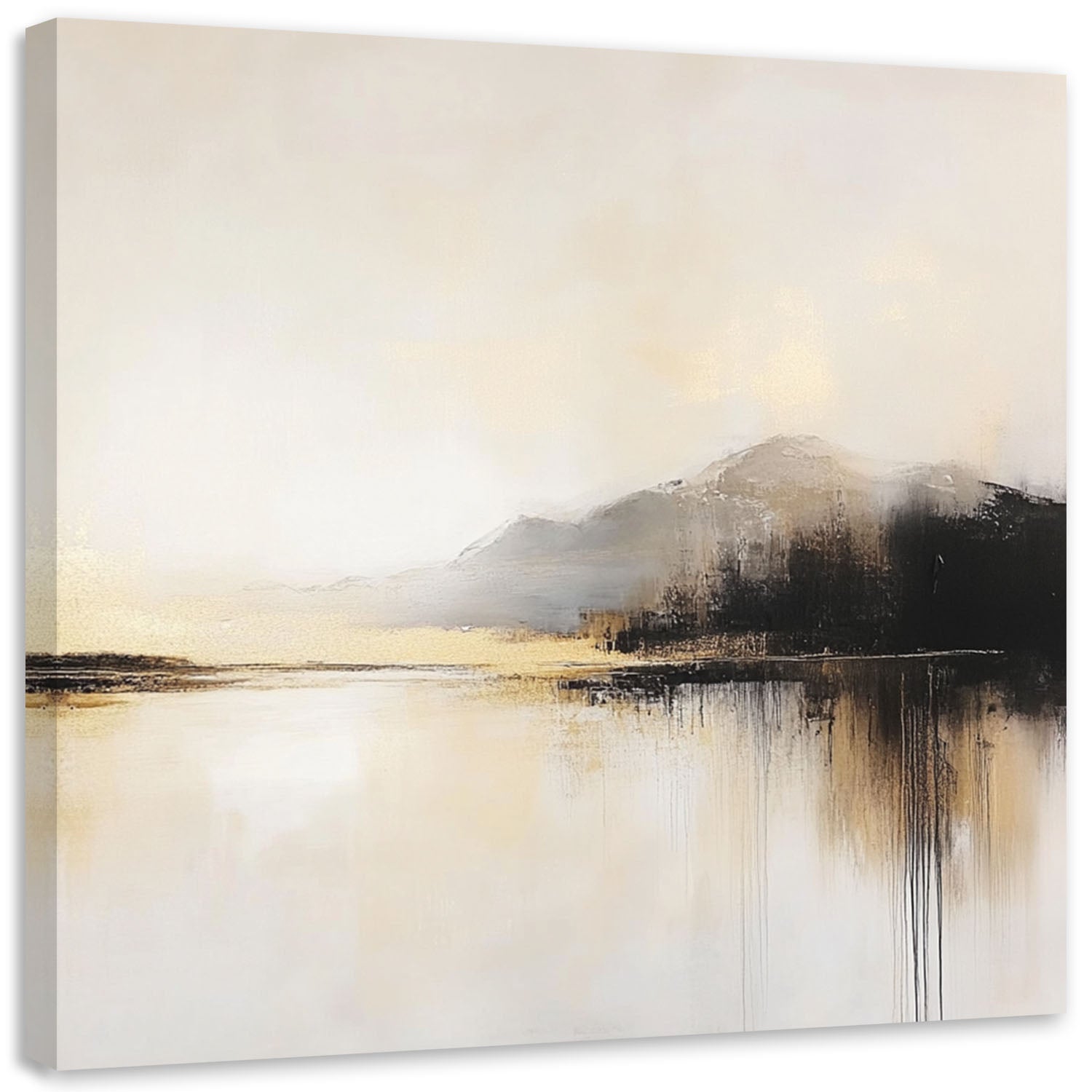 Obraz na płótnie, Abstrakcja w beżu 30x30