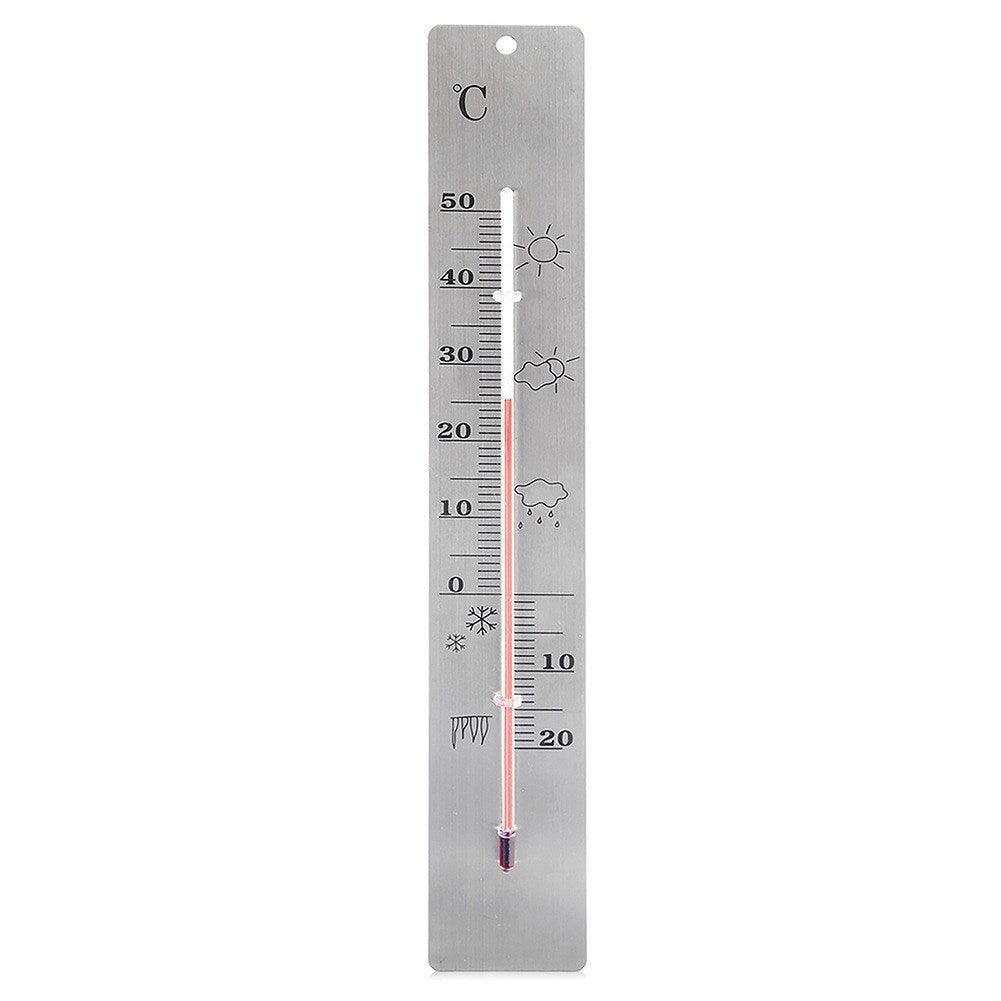 Thermomètre métal 30 cm couleur bleu roi