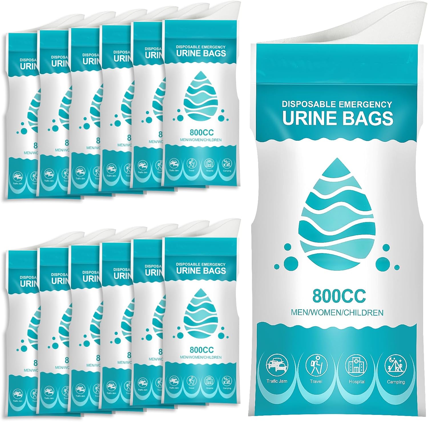 Lot De 800 Sacs Parfumés Pour Couches ZYBUX – 4x200, Anti-odeurs, Voyage Et Maison
