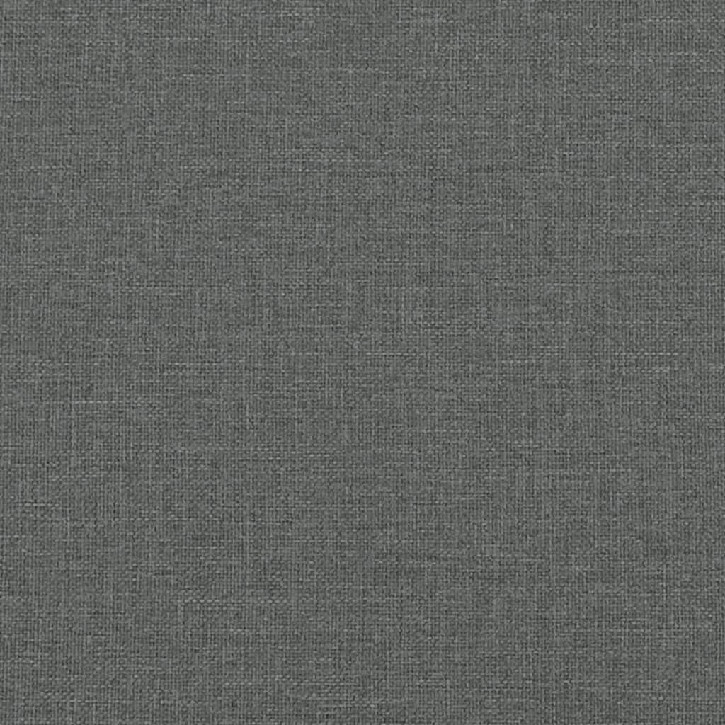 Cadre de lit sans matelas, tissu, gris foncé, pour la chambre, 100 × 200 cm - 8