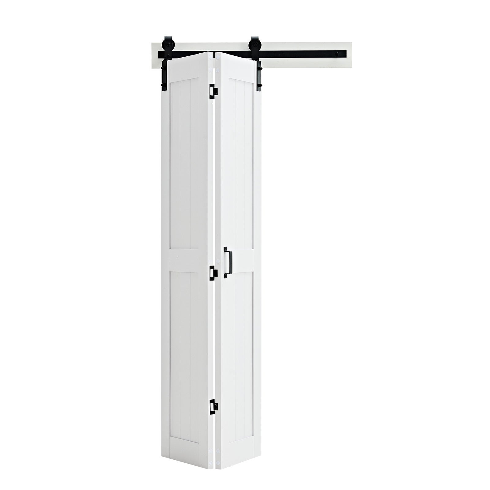 Porta scorrevole interna VEVOR 91,4x213,4 cm, per divisorio, camera da letto, soggiorno, armadio, compatta, telaio a H, montaggio richiesto, bianca - 9