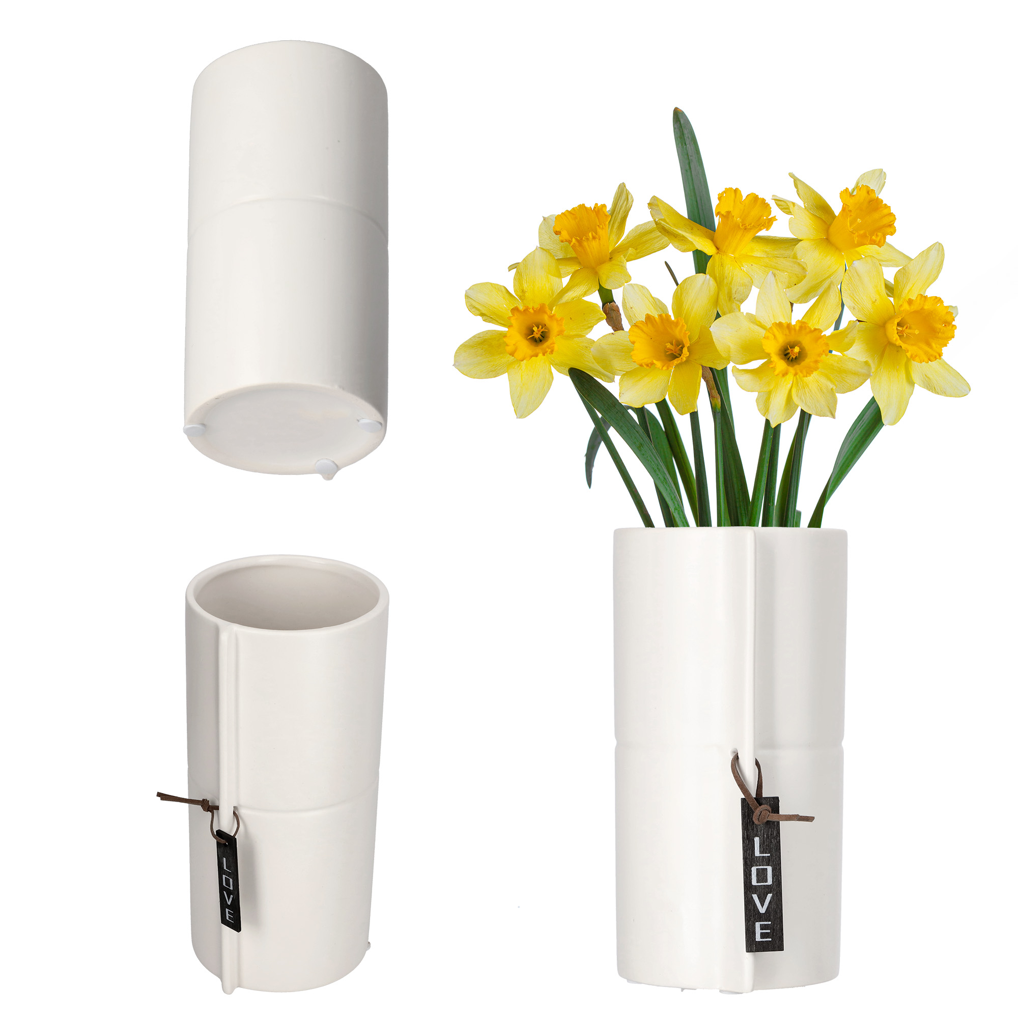 DONICZKA CERAMICZNA DONICA OSŁONKA BIAŁA NA KWIATY DONICZKĘ 11 cm OKRĄGŁA