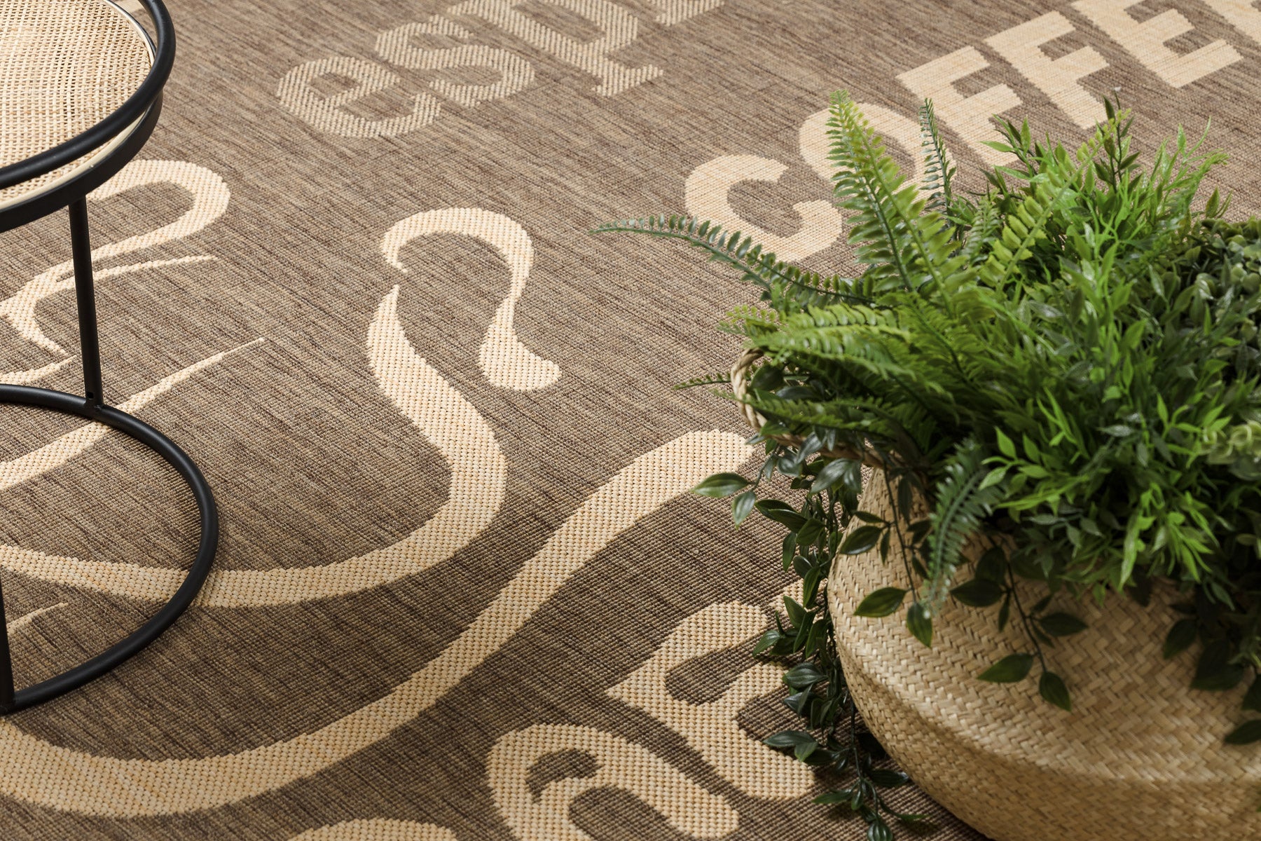 TAPPETO DI SPAGO SIZAL FLOORLUX 20221 coffe / mais 140x200 cm - 5