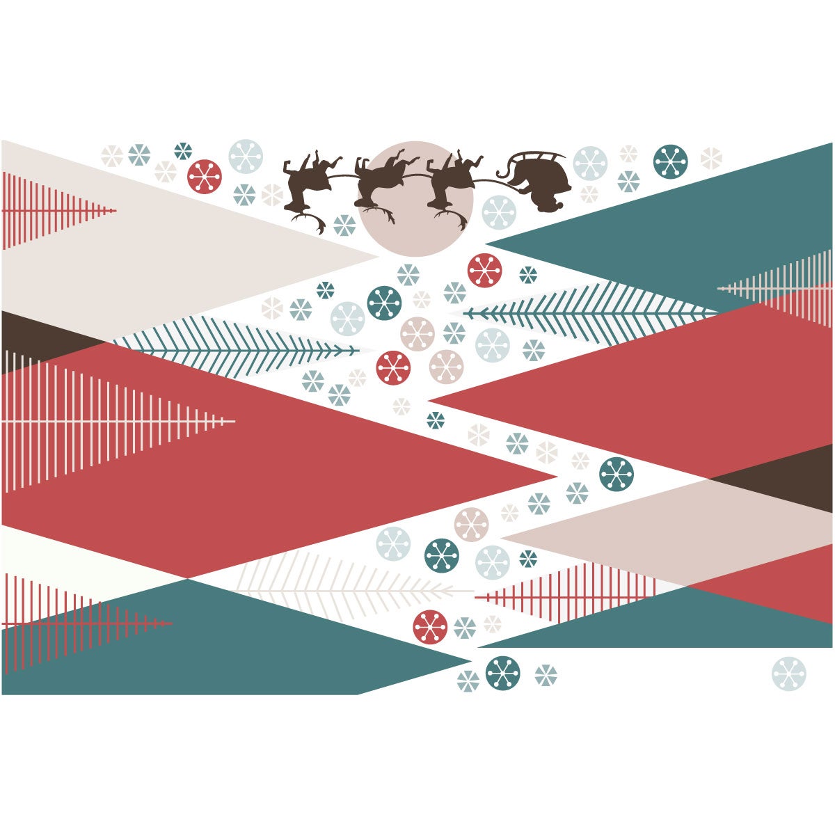 Adesivo montagne scandinave davanti alle renne! - Sticker adesivo - adesivi murali - 110x165cm - 4