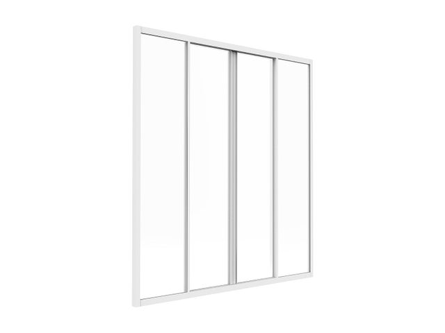 Verrière coulissante en aluminium thermolaqué blanc 120 x 130 cm (L x H) – RAVENA