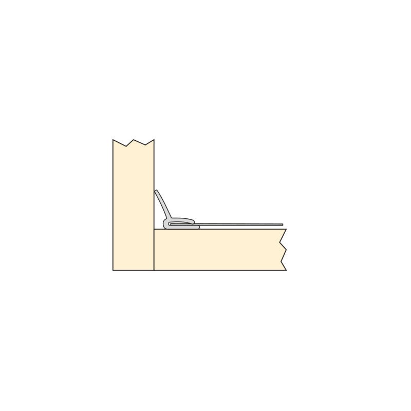 Emuca Protector de fondo para muebles de cocina, tablero 16mm, módulo 800mm, 768x580mm, Plástico y Aluminio, Aluminio natural - 9