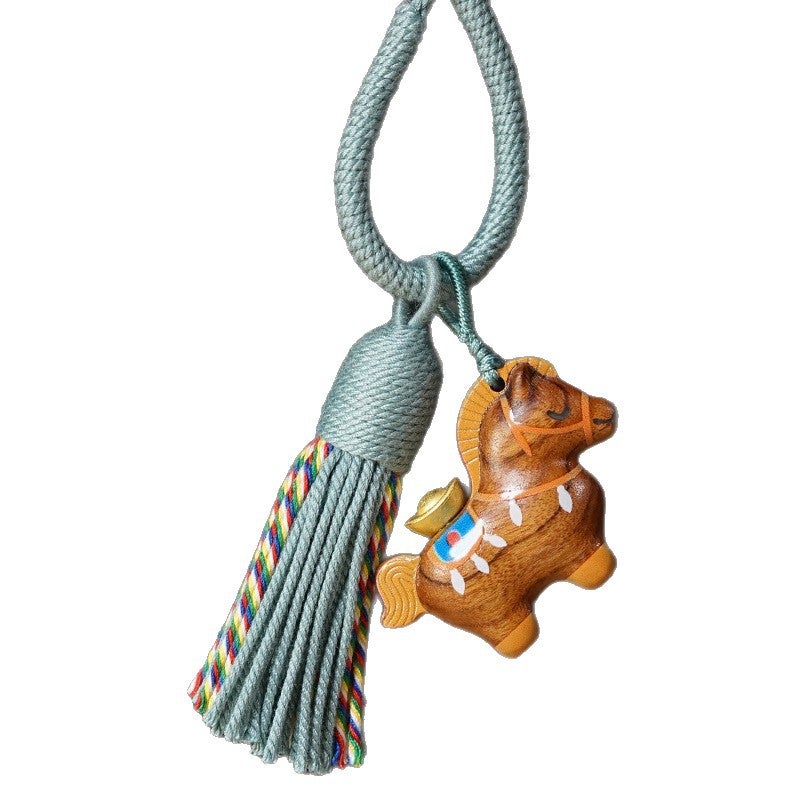 Portachiavi Cavallo Divertente Con Scritta Inglese - Regalo Per Amanti Animali In Acciaio Inox Argento - 6