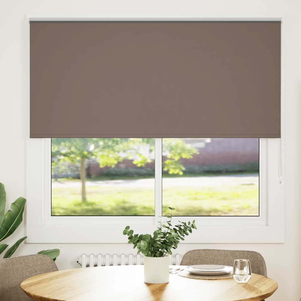 Roleta zaciemniająca Kawowa 145x150 cm Szerokość tkaniny vidaXL