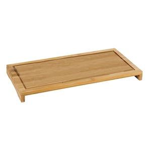 Bandeja Y Tabla De Cortar 2 En 1 De Bambú Con Pizarra - 45x22.5 Cm, Ideal Para Servir O Cortar