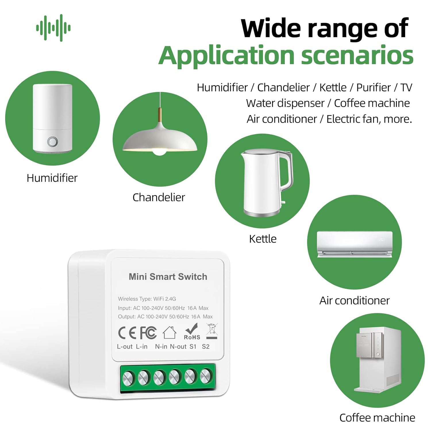 Module interrupteur intelligent wifi, mini relais intelligent, commande vocale, fonction minuterie (Tuya 1 gang, lot de 4) - 7