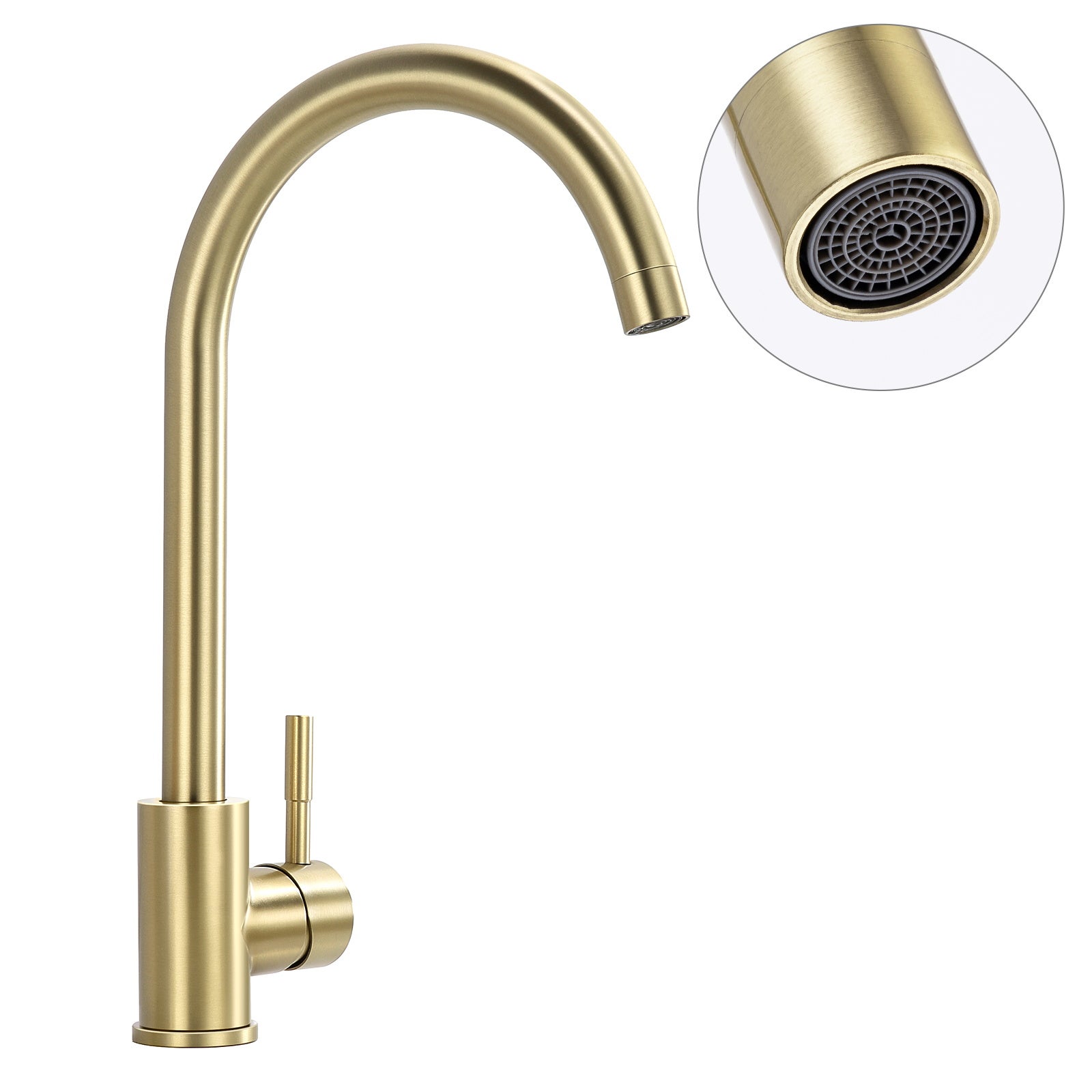 Cecipa max Robinet de Cuisine Incliné - Mitigeur de Cuisine Chromé - Robinet d'évier Réglable Sous Fenêtre - 9