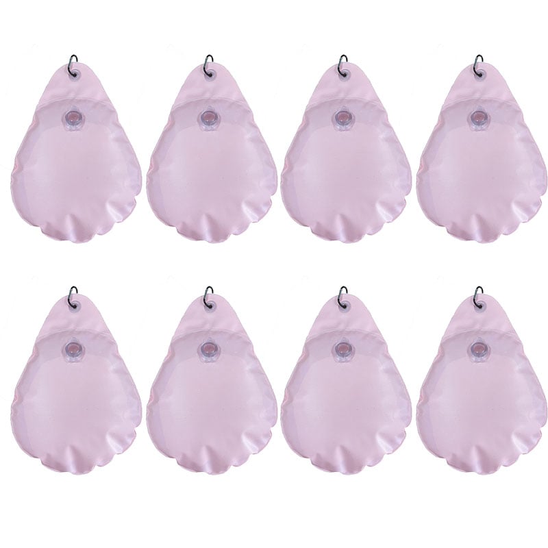 Zestaw 8 worków wiszących na pokrywę basenową, mocowanych do ściany, różowy, z haczykiem, 34,5 x 24 cm