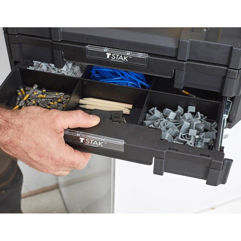 Kit Mallette + Mallette 2 tiroirs Tstak-Fatmax STANLEY 21,5L - 44 x 33,17 x 32,6 cm - FMST1-71981 - 9