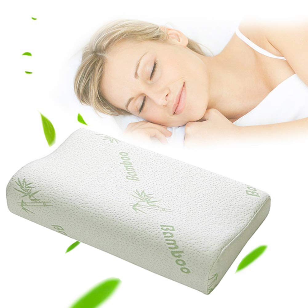 Almohada de soporte para el cuello, almohada de espuma viscoelástica, almohada cervical, almohada de espuma viscoelástica, 60*40*12*10cm