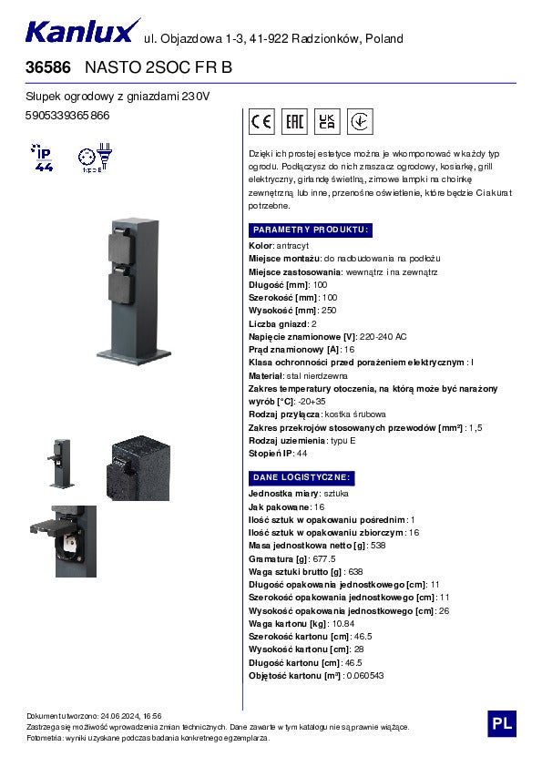Acciaio inossidabile - IP44 - Antrasite - 9