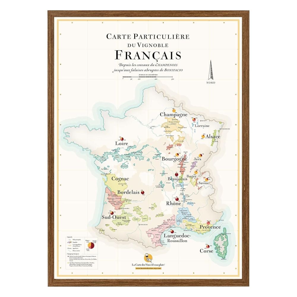 Affiche 50x70 cm - La Carte des Vins de France - LA CARTE DES VINS SVP ...