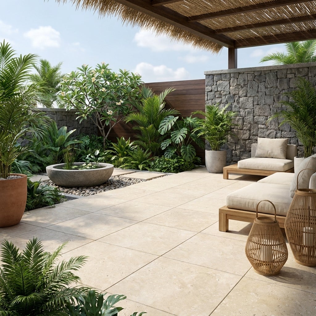 Dalle extérieur sur plots Tivertino beige naturel 2.0 R11 60*60 cm - Réflex Boutique - 3