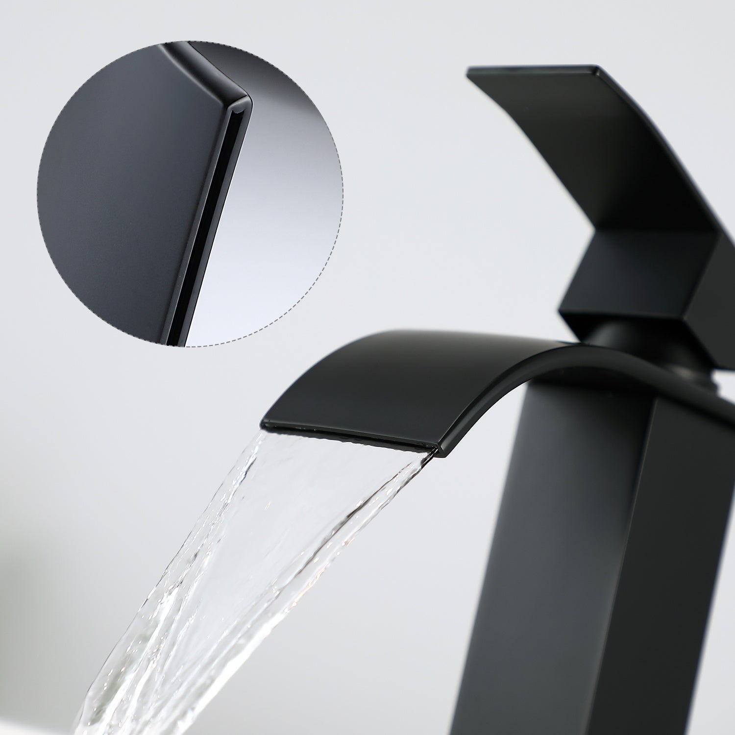 Cecipa max NOIR Robinet de Lavabo en Cascade Mitigeur en Laiton pour Salle de Bain Design Moderne,EU Modèle - 3