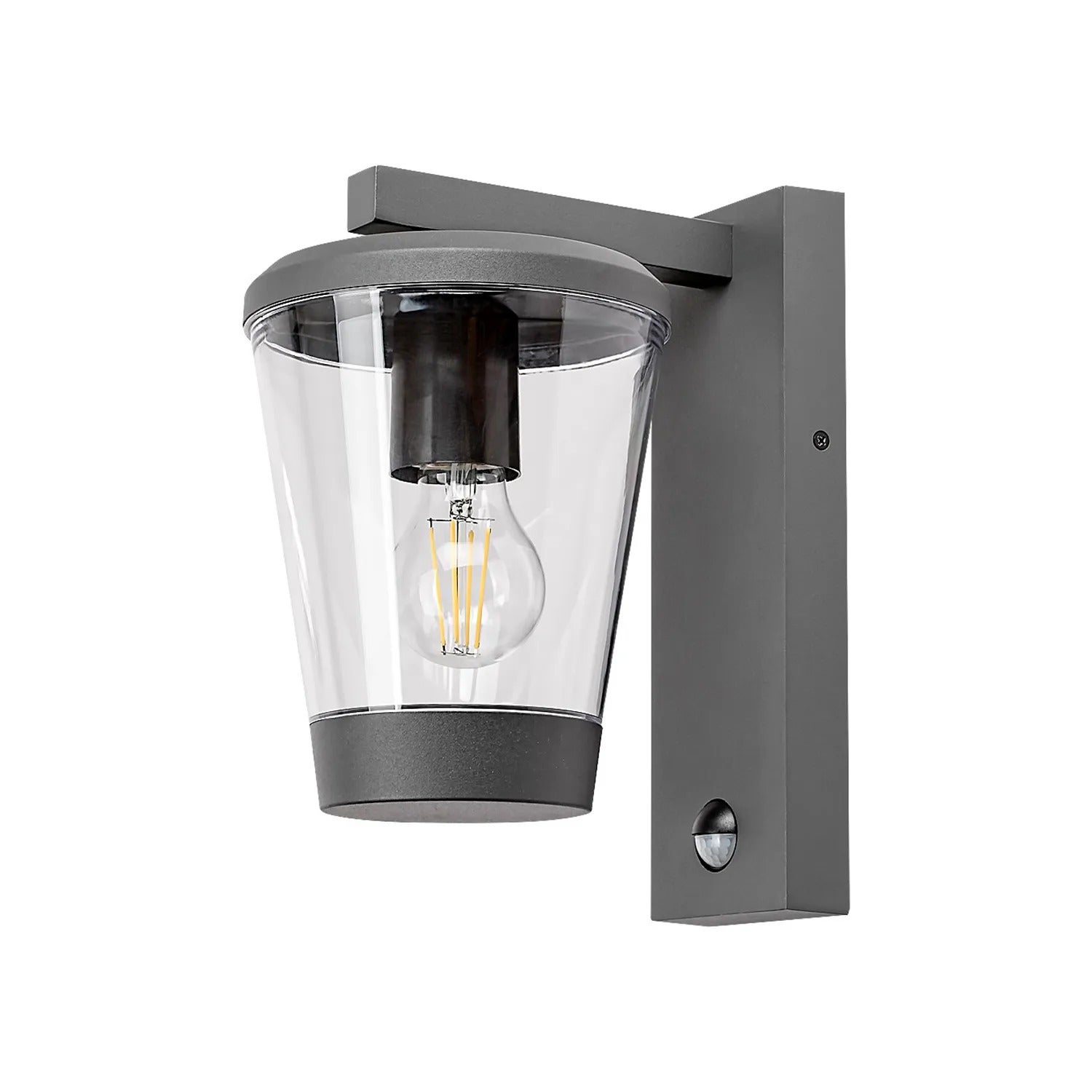 Kinkiet zewnętrzny z czujnikiem Savano antracyt 1xE27x40W wym:28x16x23cm IP44 Rabalux