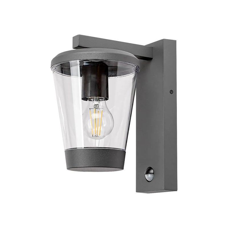 Kinkiet zewnętrzny z czujnikiem Savano antracyt 1xE27x40W wym:28x16x23cm IP44 Rabalux