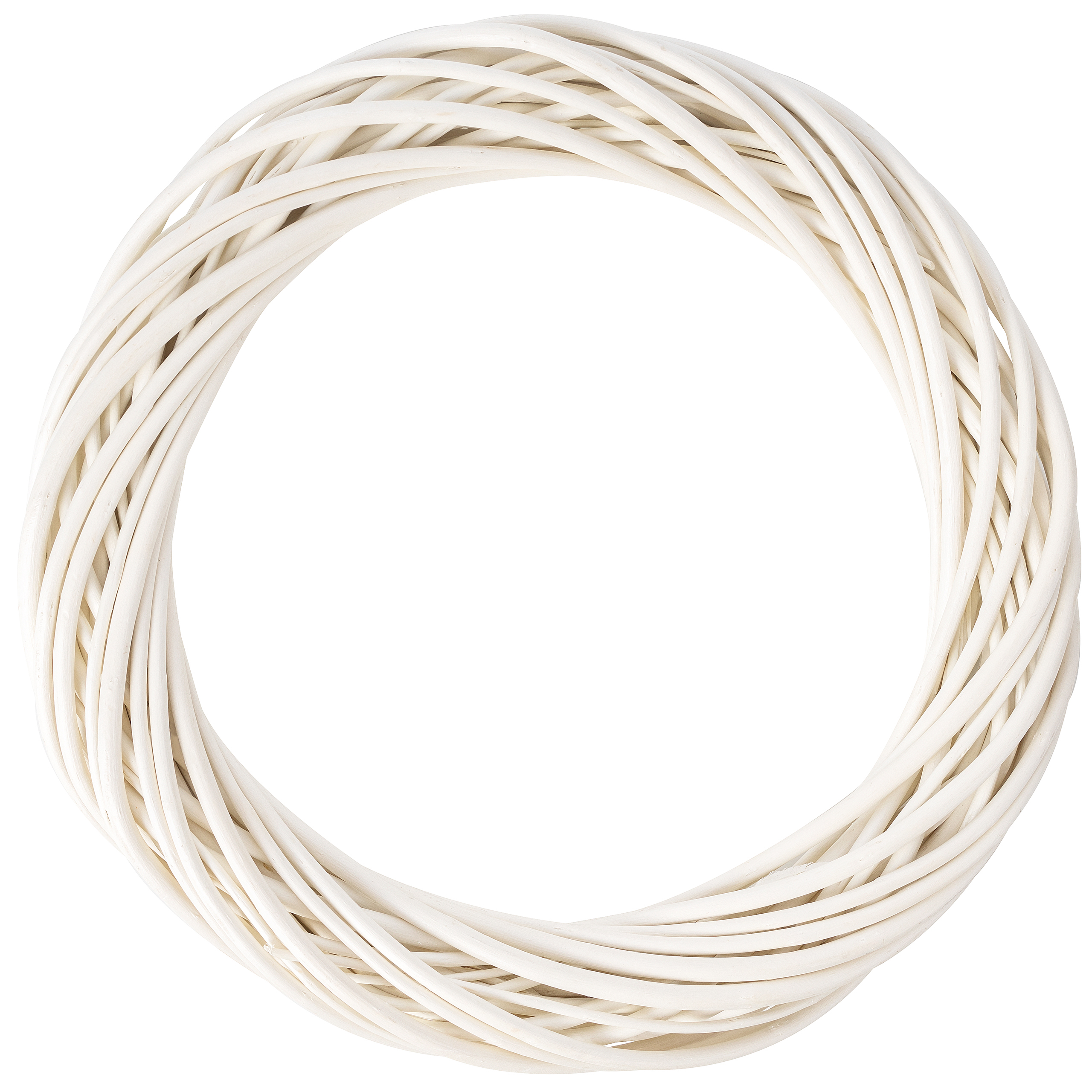 Creative home corona de mimbre redonda blanca 25cm (+/-2cm) | puerta pared mesa | para decoración diy manualidades | mimbre natural trenzado a mano