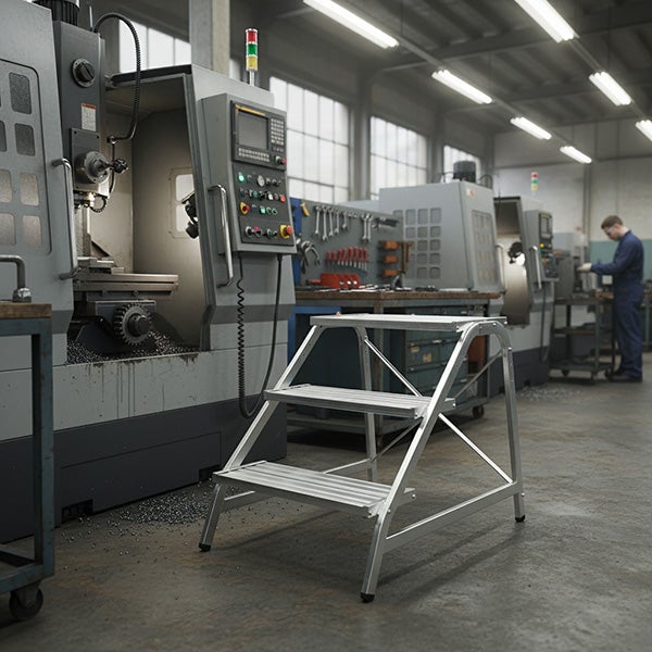 Marchepied alu 4 marches - Hauteur max. de travail 2.96m - 6875/04 - 6