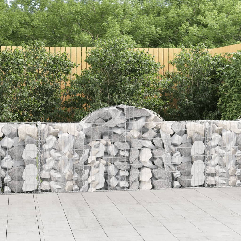 Kosze gabionowe, 13 szt, 200x30x80/100 cm, galwanizowane żelazo vidaXL