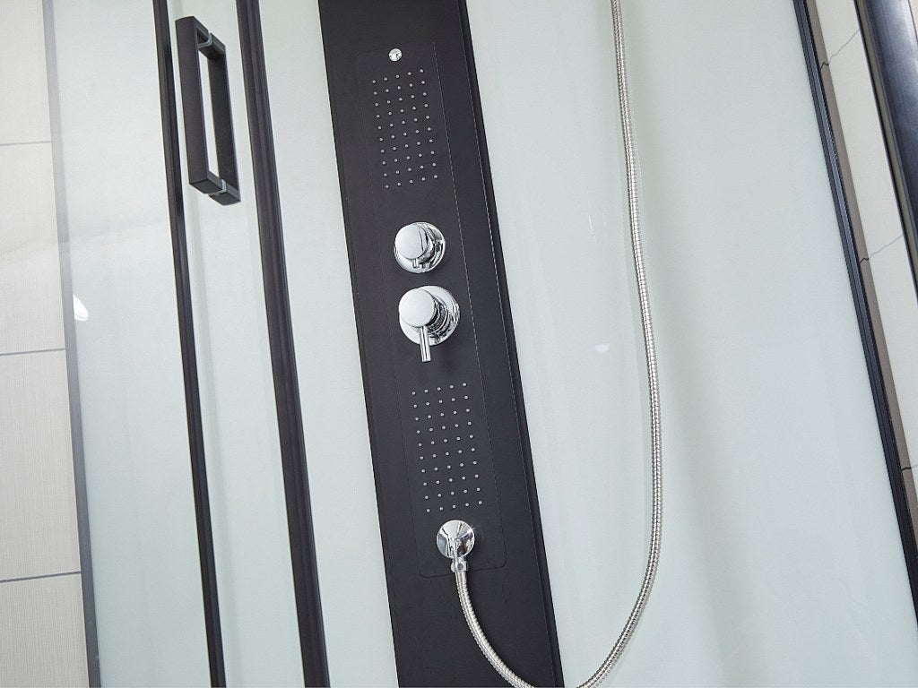 Cabine de douche hydromassante - 2 zones de jets de massage - L90 x P90 x H215 cm - pluie tropicale et douchette - PRIMEA - 4