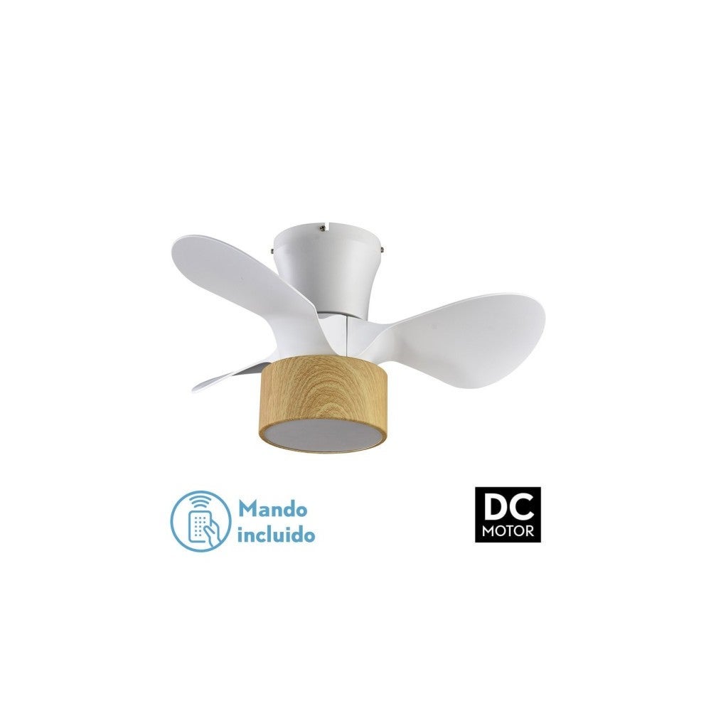 Ventilador Dc Kos Blanco Haya Led 24w Mando A Distancia Con Temporizador - 2