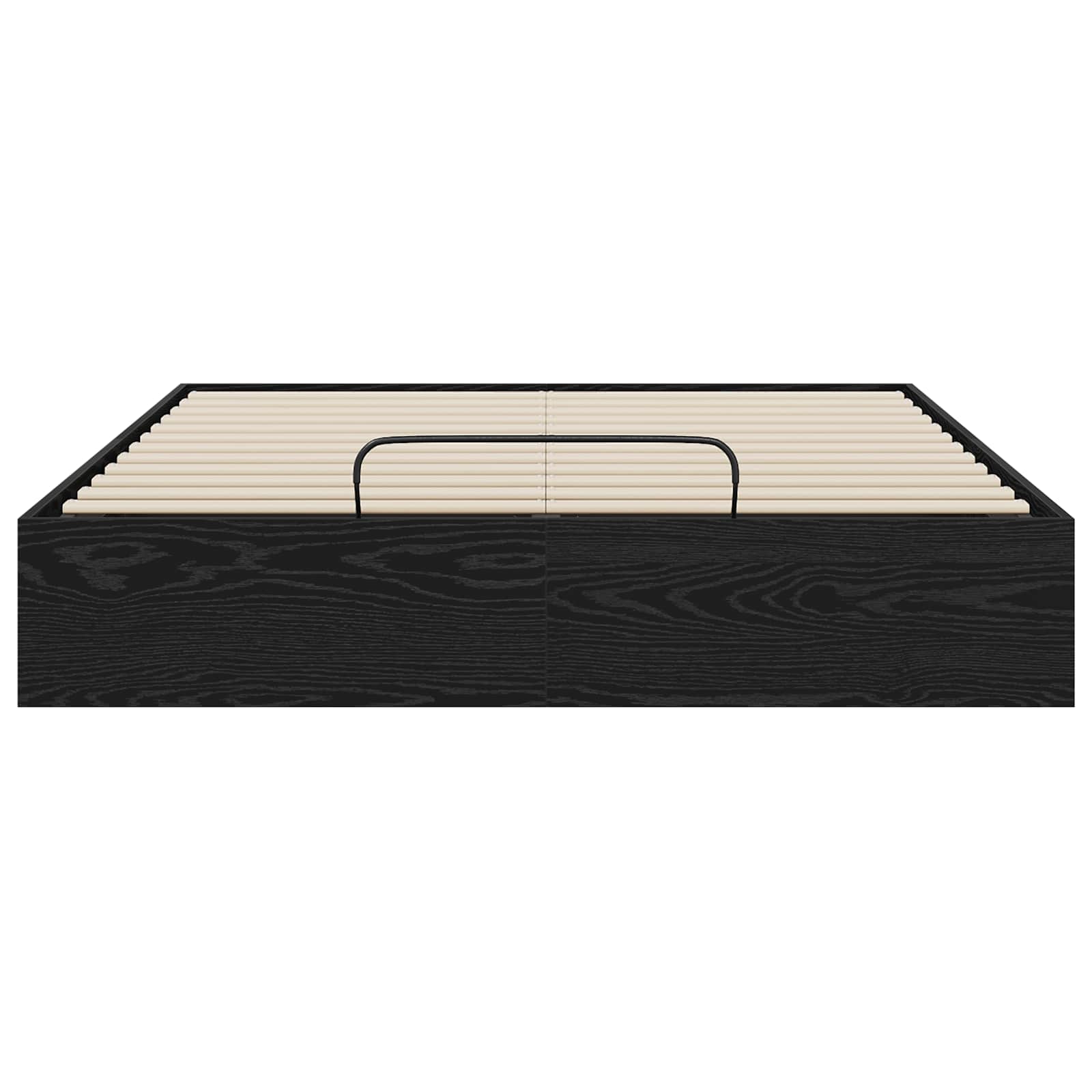 Cadre de lit ottoman avec espace de rangement chêne noir 203 x 150 x 25 cm - 5