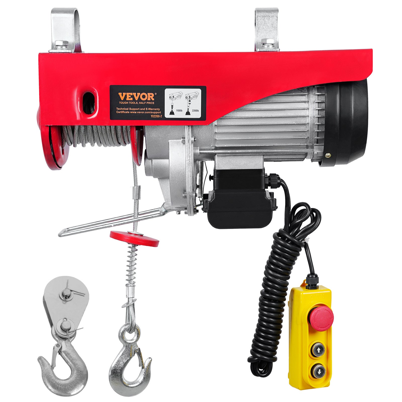 Treuil électrique Qussse 1000 Kg – 1800 W, Télécommande Sans Fil 80 M, Hauteur De Levage 12 M, Vitesse 10 M/min – Parfait Pour Garage, Atelier, Chantier - 9