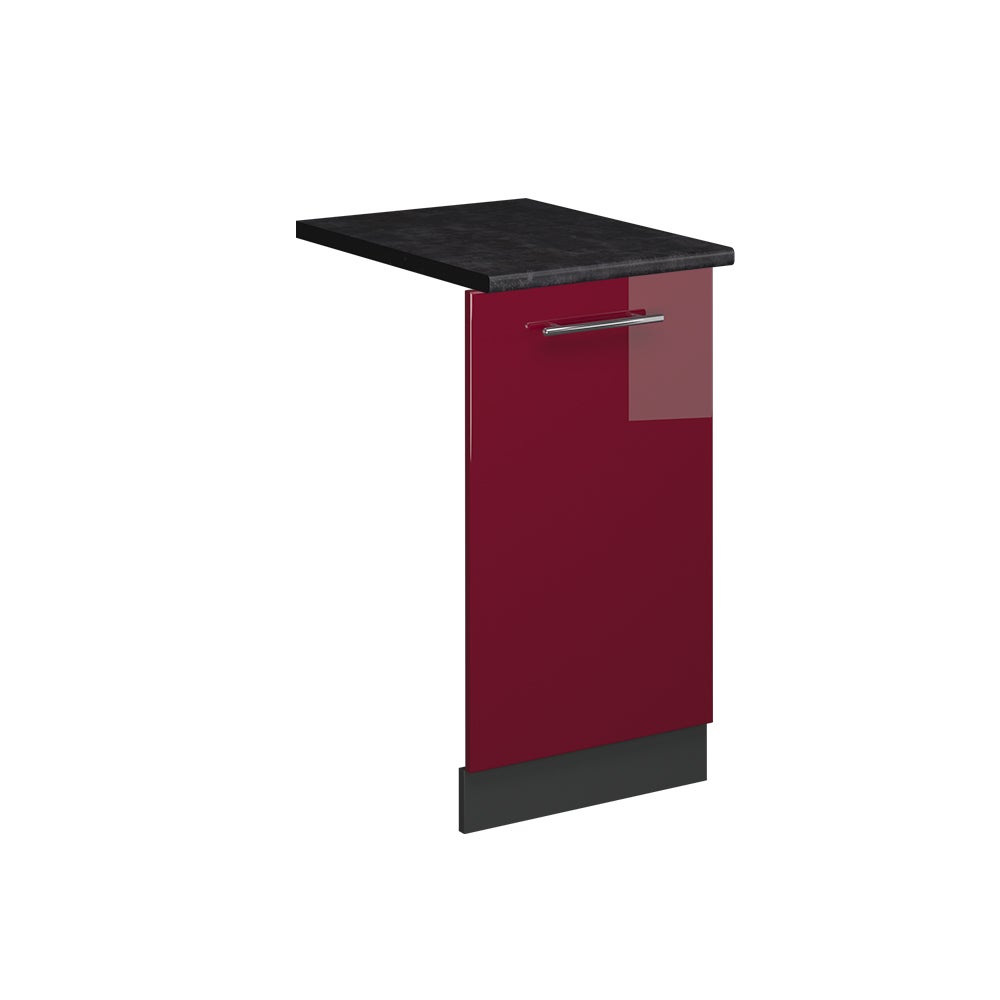 Vicco Panel przedni zmywarki Fame-Line, Bordowa Czerwień wysoki połysk, 45 cm , BP Antracyt