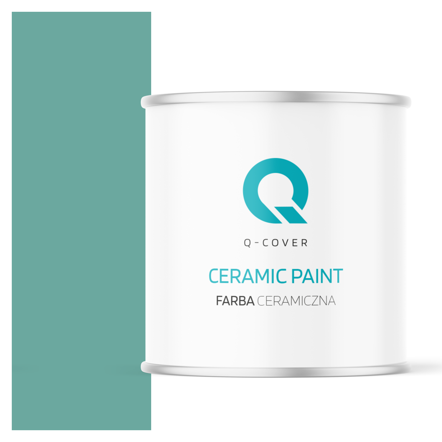 Farba Ceramiczna Do Ścian i Sufitów Q-Cover Miętowy ciemny H1533 Głęboki Mat 2L
