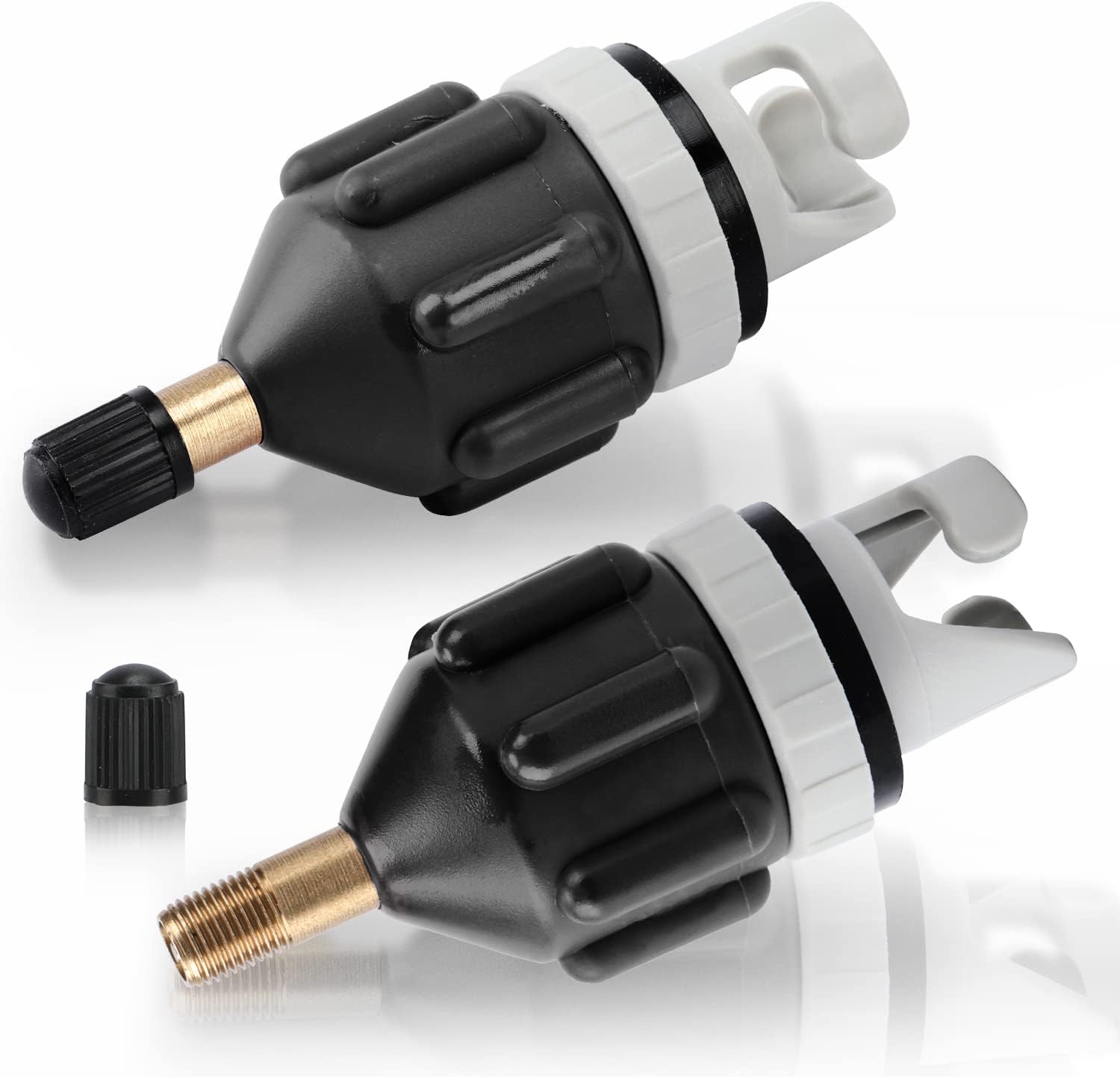 Zestaw adapterów 2-częściowy, zawór adaptera SUP, konwerter pompki do kajaków i desek do pływania na stojąco