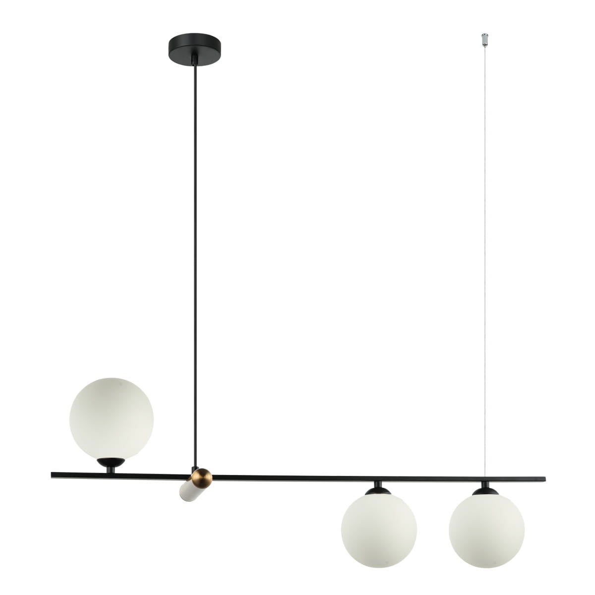 Lampa wisząca Barletta brąz antyczny-czarna-biała 3 x G9 x 25W wym:90x29x29cm Italux
