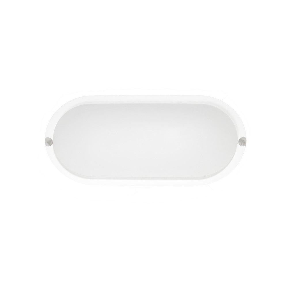 Lampa sufitowa LED ZIBOR owalna, wodoodporna IP65, 12W, 4000K, biała