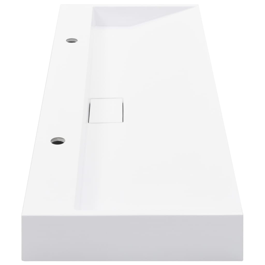 Maison Exclusive - Lavandino 120x46x11 cm Blocco in Marmo/Minerale Bianco - 6